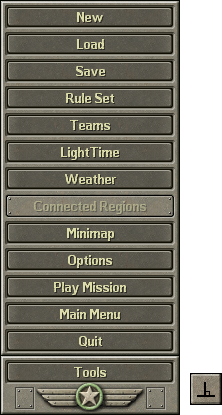 The tools menu expanded to display all list items.